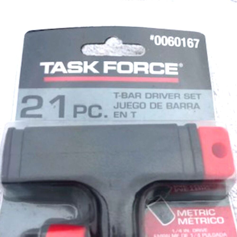 Tool Set . 21 Piece T-Bar Driver Assortment Set . Task Force . {2} Set Bundle - Picture 4 of 6